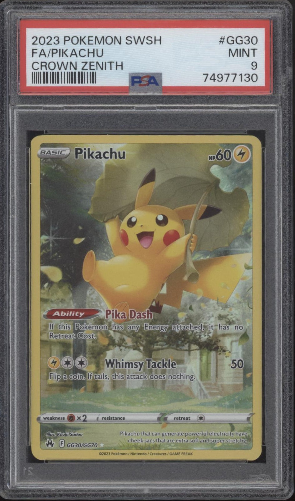 Pikachu Pokemon Crown Zenith Full Art #GG30 PSA 9、Collector Store LLC Gaming、kayou