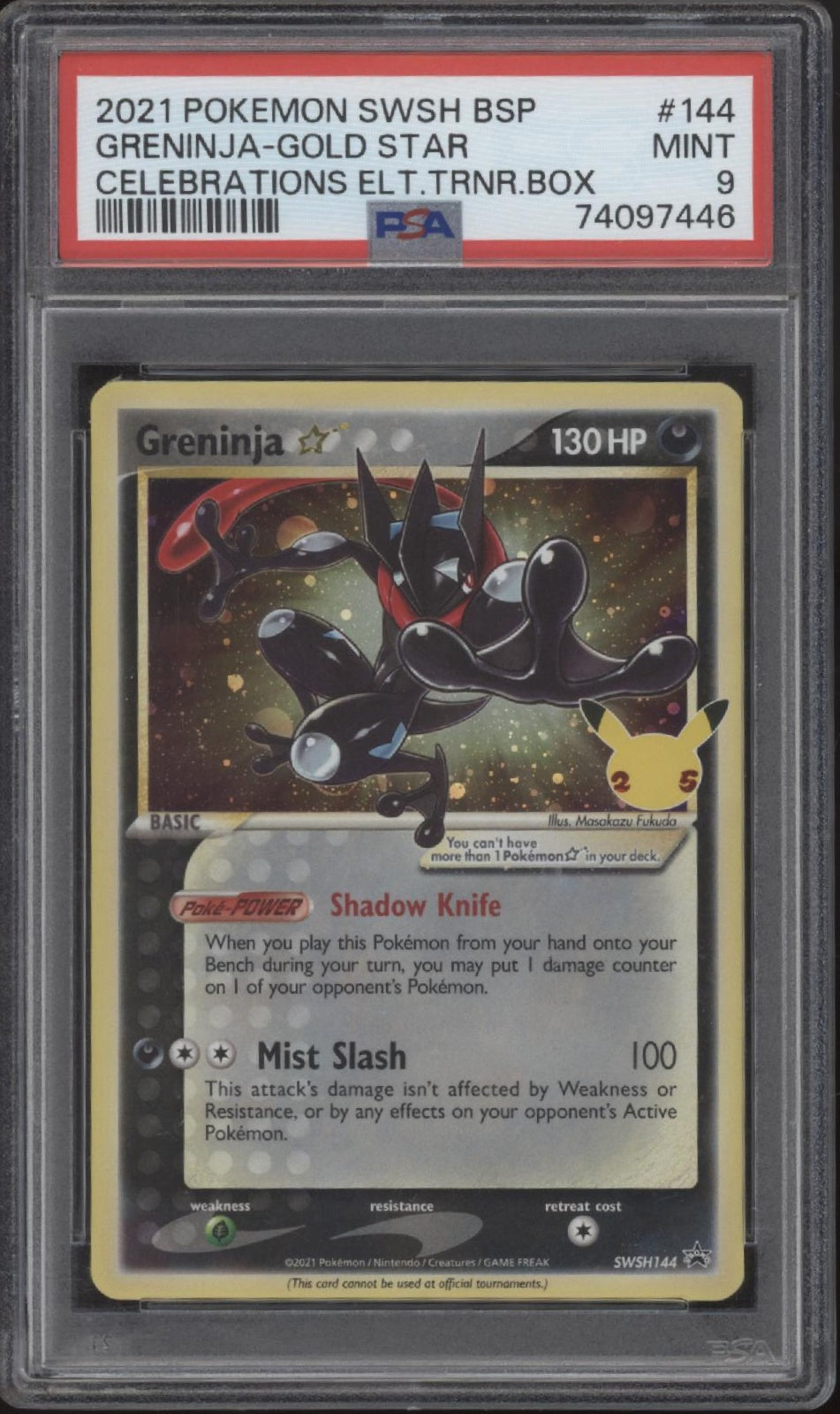 Greninja Pokemon Celebrations Elite Trainer Box Gold Star #144 PSA 9、Collector Store LLC Gaming、kayou