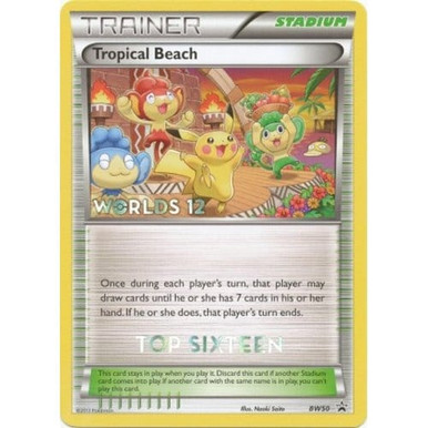 Black & White Promo BW50 Tropical Beach Worlds 2012 (Top 16 Stamp)、Pokemon、kayou