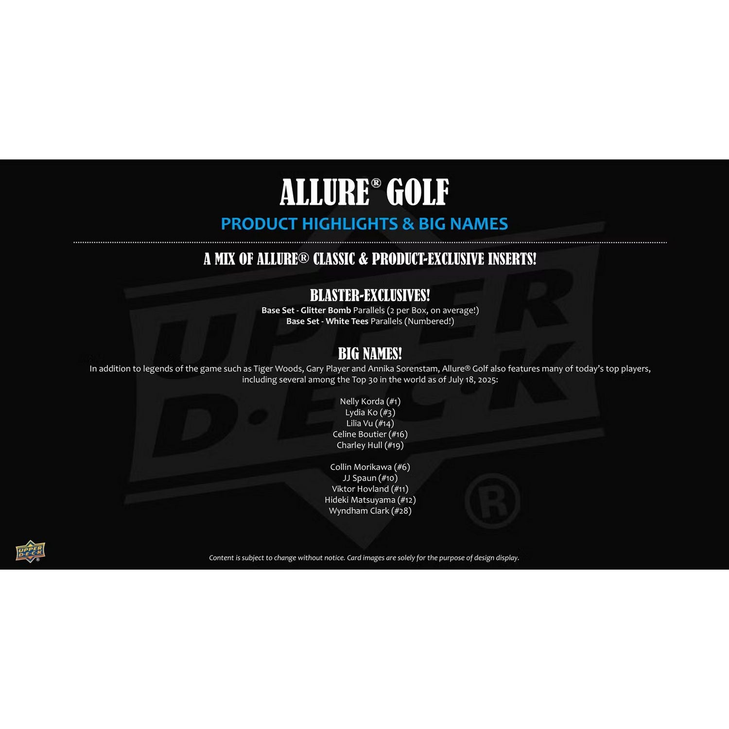 2026 Upper Deck Allure Golf Blaster Box、Upper Deck、kayou