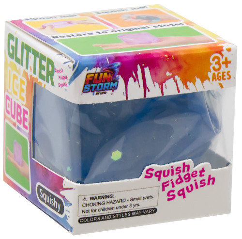 Fun Storm Ice Cube BLUE 1.5-Inch Squeeze Toy、ToyWiz、kayou