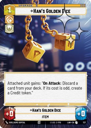 Han's Golden Dice (Hyperspace Foil) (727) - A Lawless Time Foil、Fantasy Flight Games、kayou