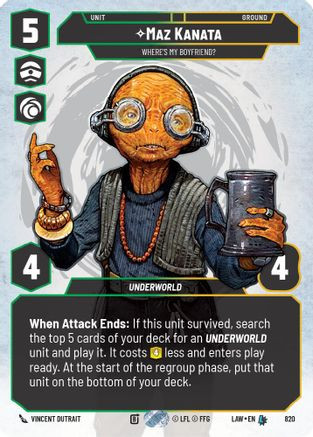 Maz Kanata - Where's My Boyfriend? (Prestige) (820) - A Lawless Time、Fantasy Flight Games、kayou