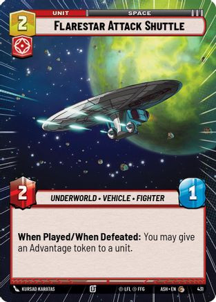 Flarestar Attack Shuttle (Hyperspace) (431) - Ashes of the Empire、GameNerdz、kayou