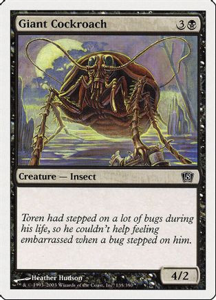 Giant Cockroach (8ED-135) - 8th Edition Foil、Wizards of the Coast、kayou