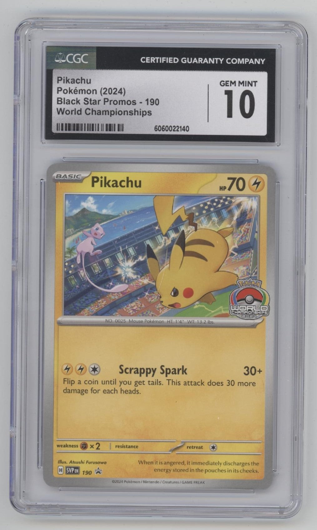 Pikachu Pokemon World Championships Black Star Promo #190 CGC 10、Collector Store LLC Gaming、kayou