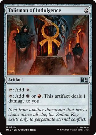 Talisman of Indulgence (Surge Foil) (MSC-220) - Commander: Marvel Super Heroes Foil、Wizards of the Coast、kayou