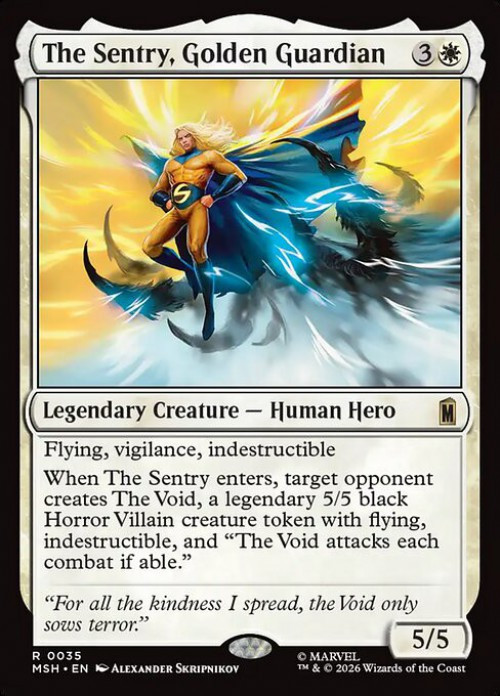 MtG Marvel Super Heroes Rare The Sentry, Golden Guardian #35、ToyWiz、kayou