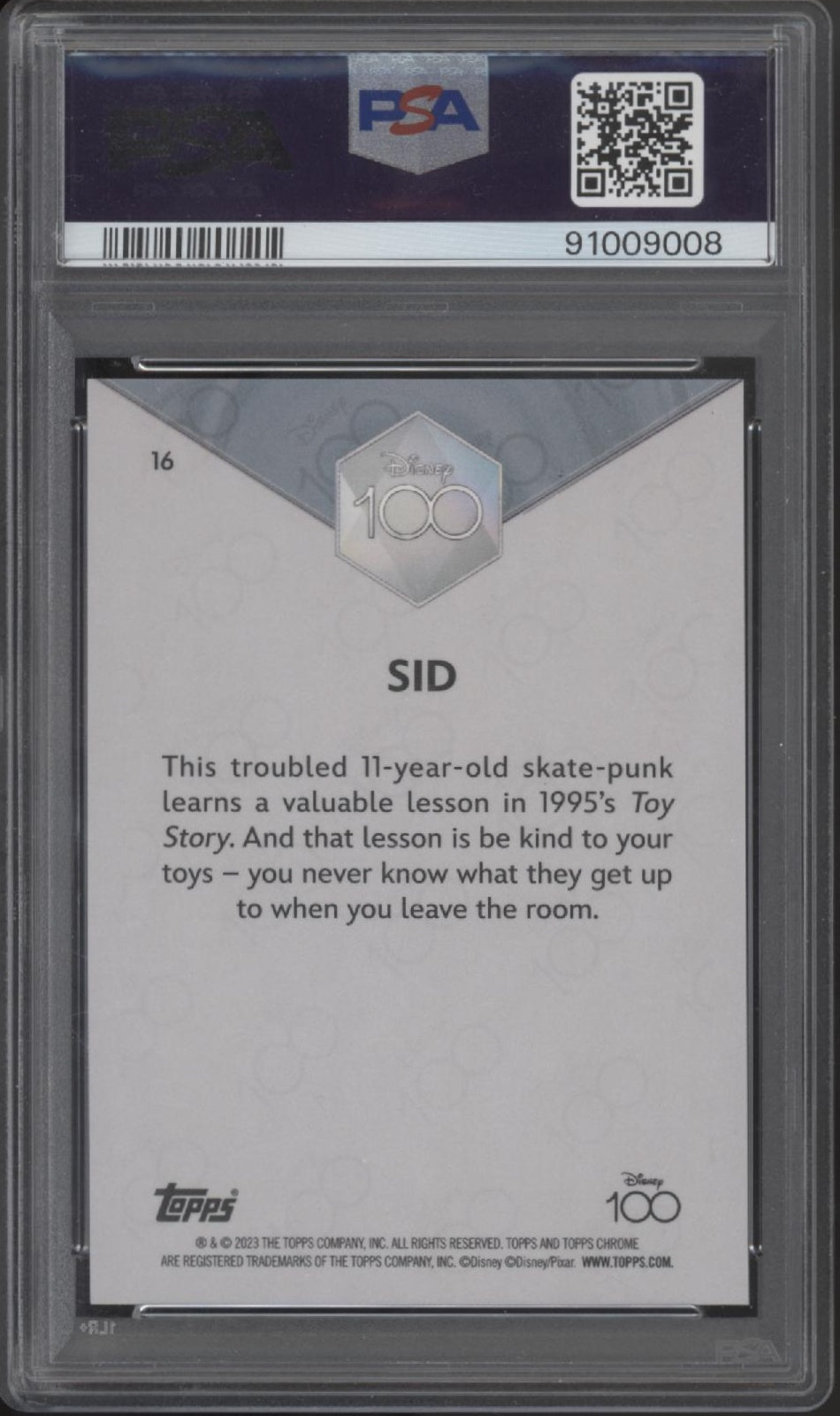 Sid 2023 Topps Chrome Disney 100 Year Diamond Refractor 033/100 #16 PSA 10、Collector Store LLC、kayou