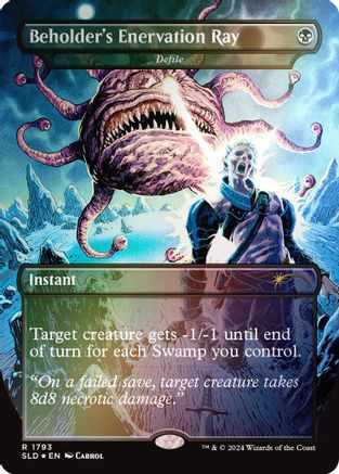 Beholder's Enervation Ray - Defile (Rainbow Foil) (SLD-1793) - Secret Lair Drop Series Foil、Wizards of the Coast、kayou