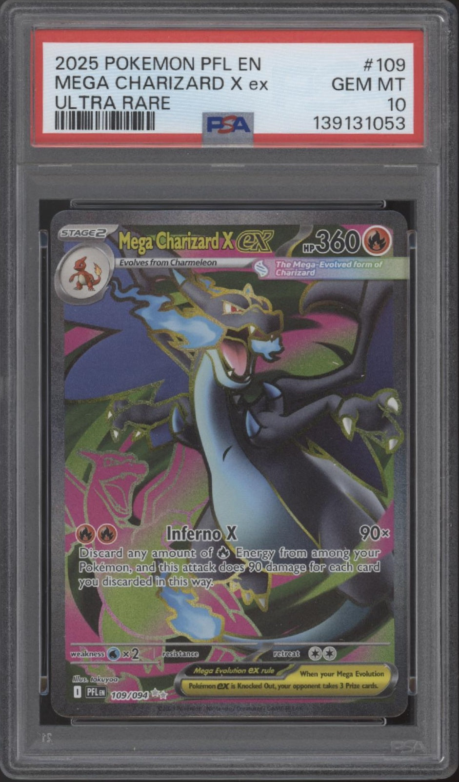 Mega Charizard X ex Pokemon Phantasmal Flames Ultra Rare #109 PSA 10 #4、Collector Store LLC Gaming、kayou