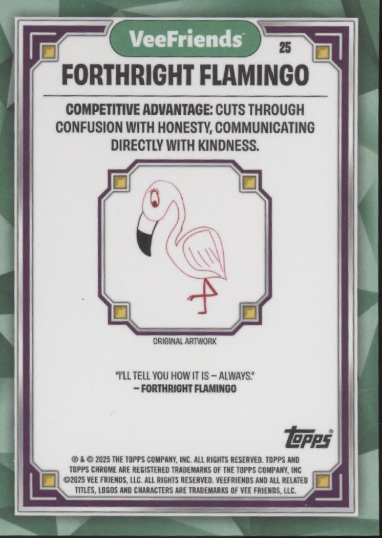 Forthright Flamingo 2025 Topps Chrome VeeFriends 155/250 #25、Collector Store LLC、kayou