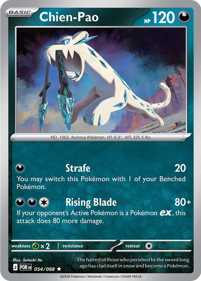 Pokemon Trading Card Game ME03: Perfect Order Rare Chien-Pao #54、ToyWiz、kayou
