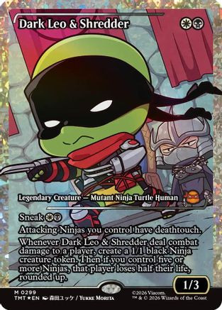 Dark Leo & Shredder (Showcase) (Fracture Foil) (TMT-299) - Teenage Mutant Ninja Turtles Foil、Wizards of the Coast、kayou
