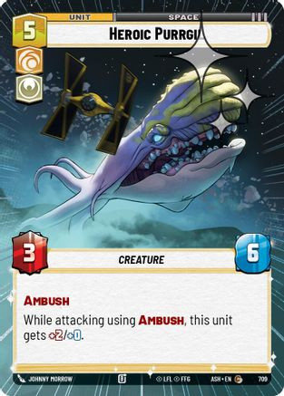 Heroic Purrgil (Hyperspace Foil) (709) - Ashes of the Empire Foil、Fantasy Flight Games、kayou