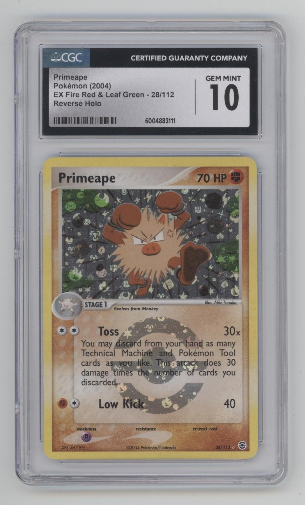 Primeape Pokemon EX Fire Red & Leaf Green Reverse Holo #28 CGC 10、Collector Store LLC Gaming、kayou