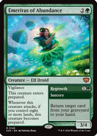 Emeritus of Abundance (SOS-145) - Secrets of Strixhaven Foil、Wizards of the Coast、kayou