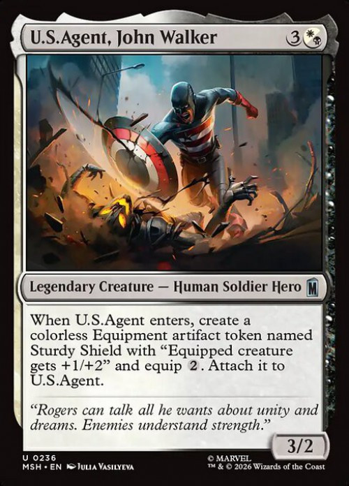 MtG Marvel Super Heroes Uncommon U.S.Agent, John Walker #236、ToyWiz、kayou