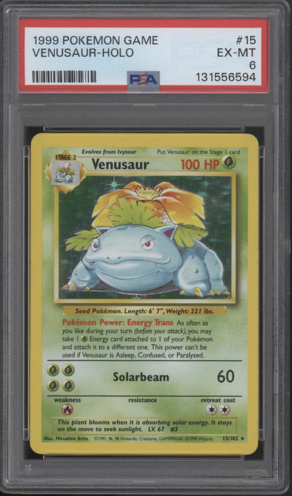 Venusaur Pokemon Base Set Holo #15 PSA 6、Collector Store LLC Gaming、kayou
