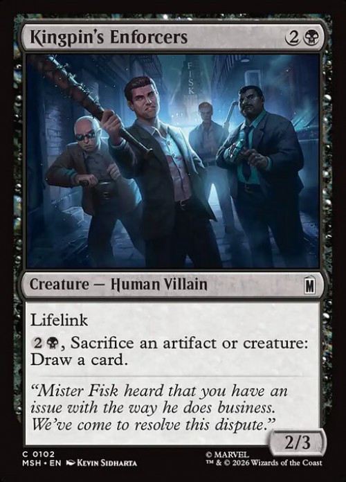 MtG Marvel Super Heroes Common Kingpin's Enforcers #102、ToyWiz、kayou