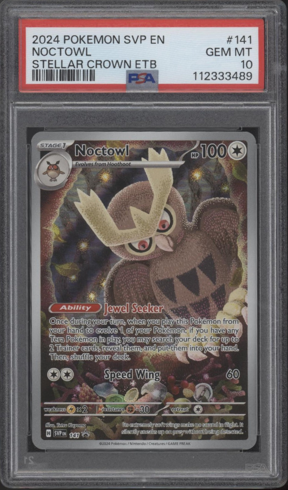 Noctowl Pokemon Stellar Crown Elite Trainer Box #141 PSA 10、Collector Store LLC Gaming、kayou
