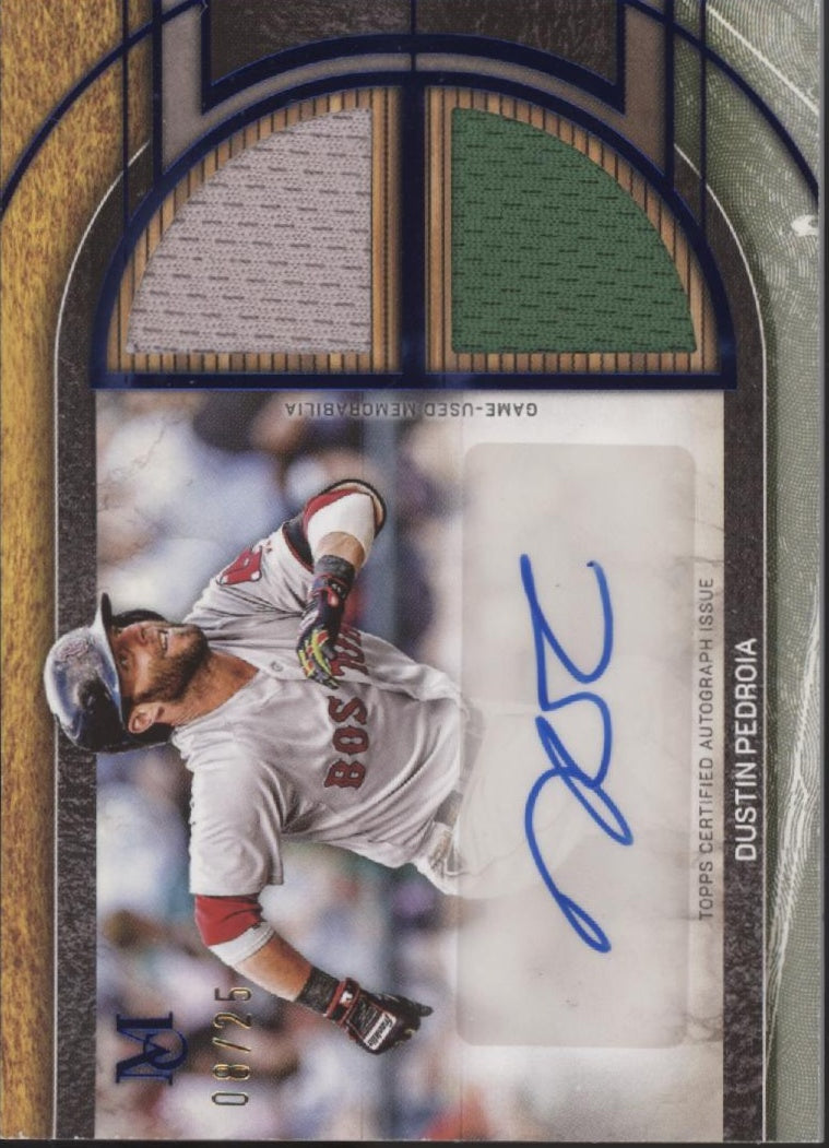 Dustin Pedroia 2025 Topps Museum Collection Blue Swatch Auto 08/25 #SPDRA-DP、Collector Store LLC、kayou