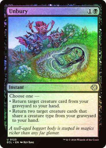 Unbury SGL-MTG-ECL-123-ENF、Magic: The Gathering、kayou