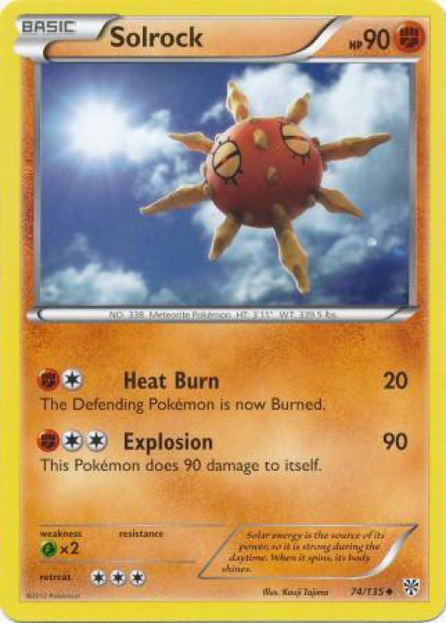 Pokemon Trading Card Game Black & White Plasma Storm Reverse Holo Solrock #74 Lightly Played、ToyWiz、kayou