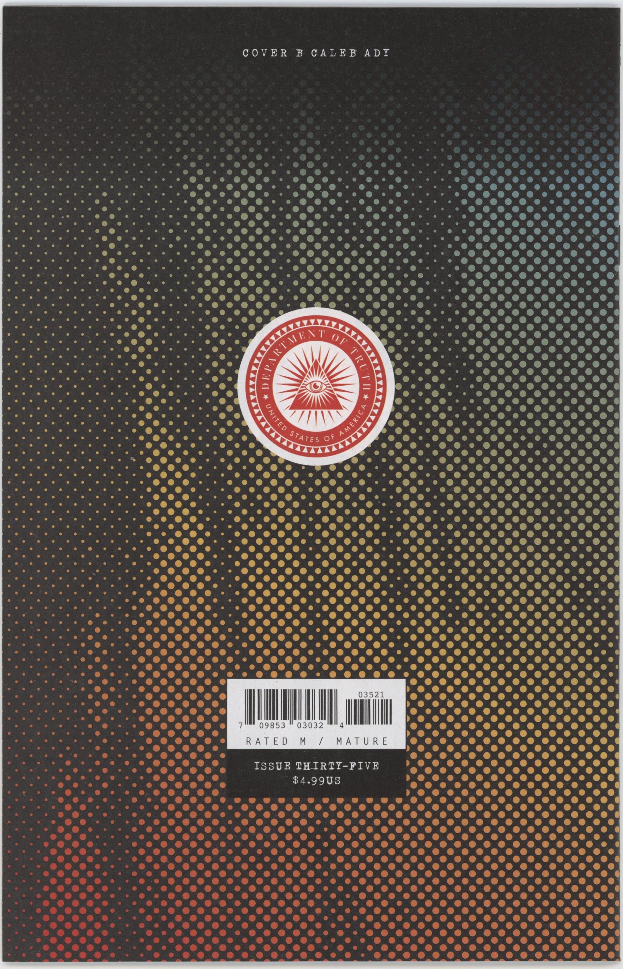 Department Of Truth #35 Cover B 1 in 10 Caleb Ady Variant (Mature)、Image Comics、kayou