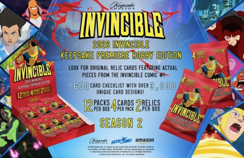 Invincible 2026 Season 2 Keepsake Premiere Trading Card HOBBY Pack 4 Cards (Pre-Order ships November)、ToyWiz、kayou