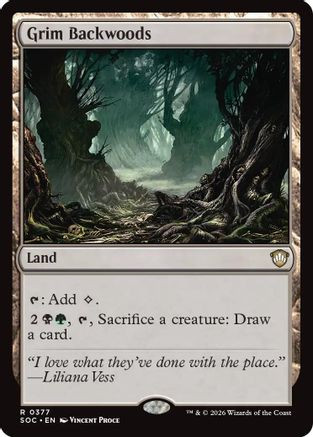 Grim Backwoods (SOC-377) - Commander: Secrets of Strixhaven、Wizards of the Coast、kayou