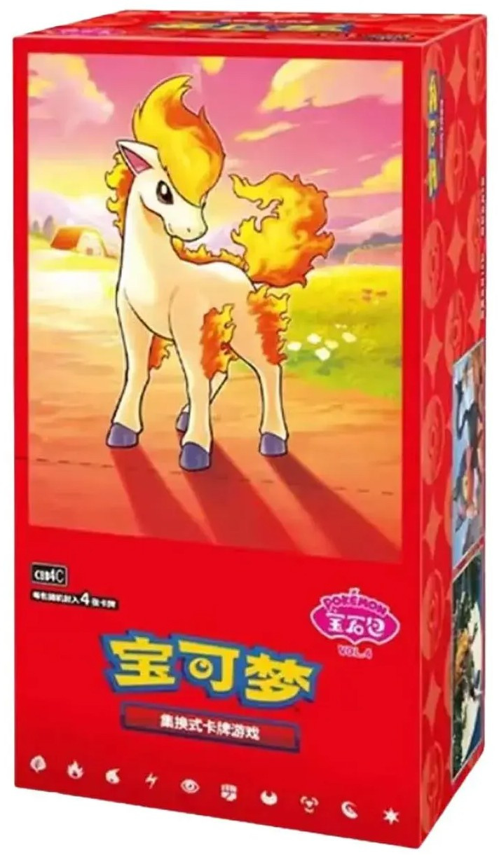 Pokemon Gem Pack 4 Trading Card BOOSTER Box CHINESE, 18 Packs、ToyWiz、kayou