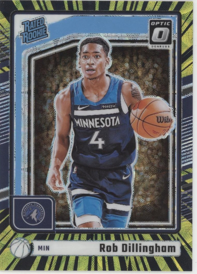 Rob Dillingham 2024-25 Donruss Optic Rated Rookie Electricity International /75、Collector Store LLC、kayou