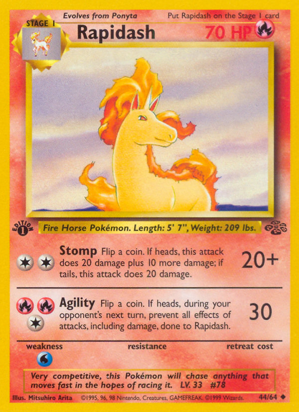 Rapidash 44/64 - Jungle 1st Edition (LP)、The Pokémon Company、kayou