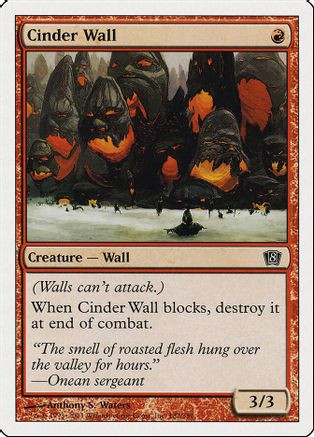 Cinder Wall (8ED-182) - 8th Edition Foil、Wizards of the Coast、kayou