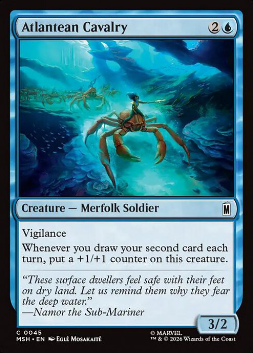 MtG Marvel Super Heroes Common FOIL Atlantean Cavalry #45、ToyWiz、kayou