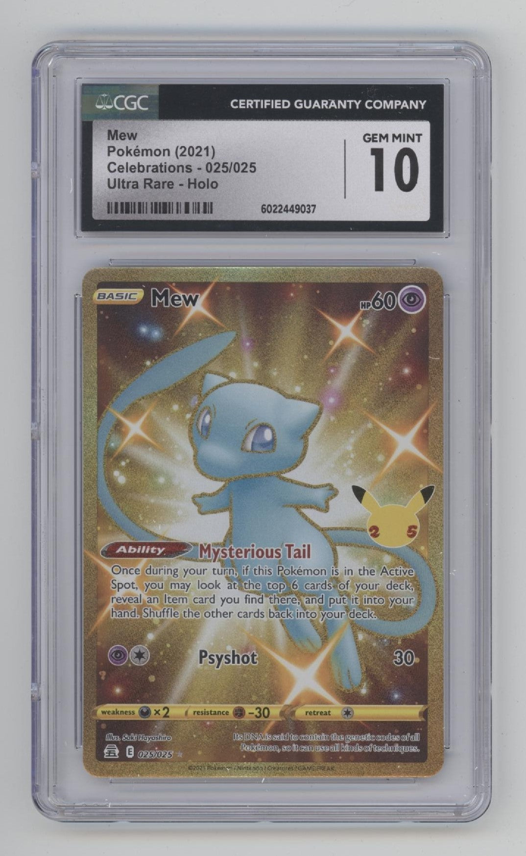Mew Pokemon Celebrations Ultra Rare Holo #025 CGC 10、Collector Store LLC Gaming、kayou