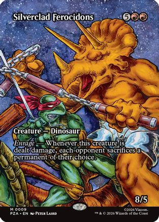 Silverclad Ferocidons (Borderless) (PZA-009) - Teenage Mutant Ninja Turtles Eternal-Legal、Wizards of the Coast、kayou