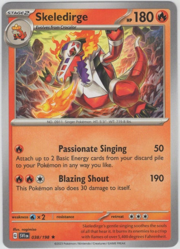 Scarlet & Violet (Base Set) 038/198 Skeledirge (Non-Holo)、Pokemon、kayou