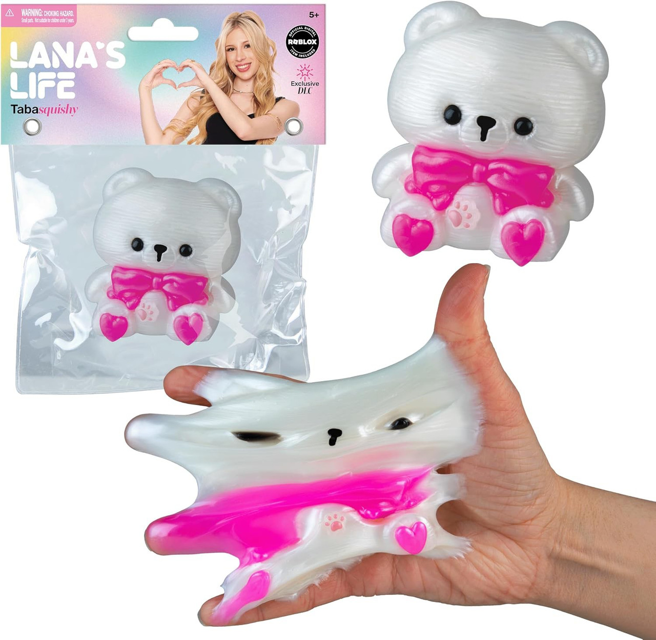 Lana's Life Bear 3.5-Inch Squishy Squeeze Toy Includes Roblox DLC Code、ToyWiz、kayou