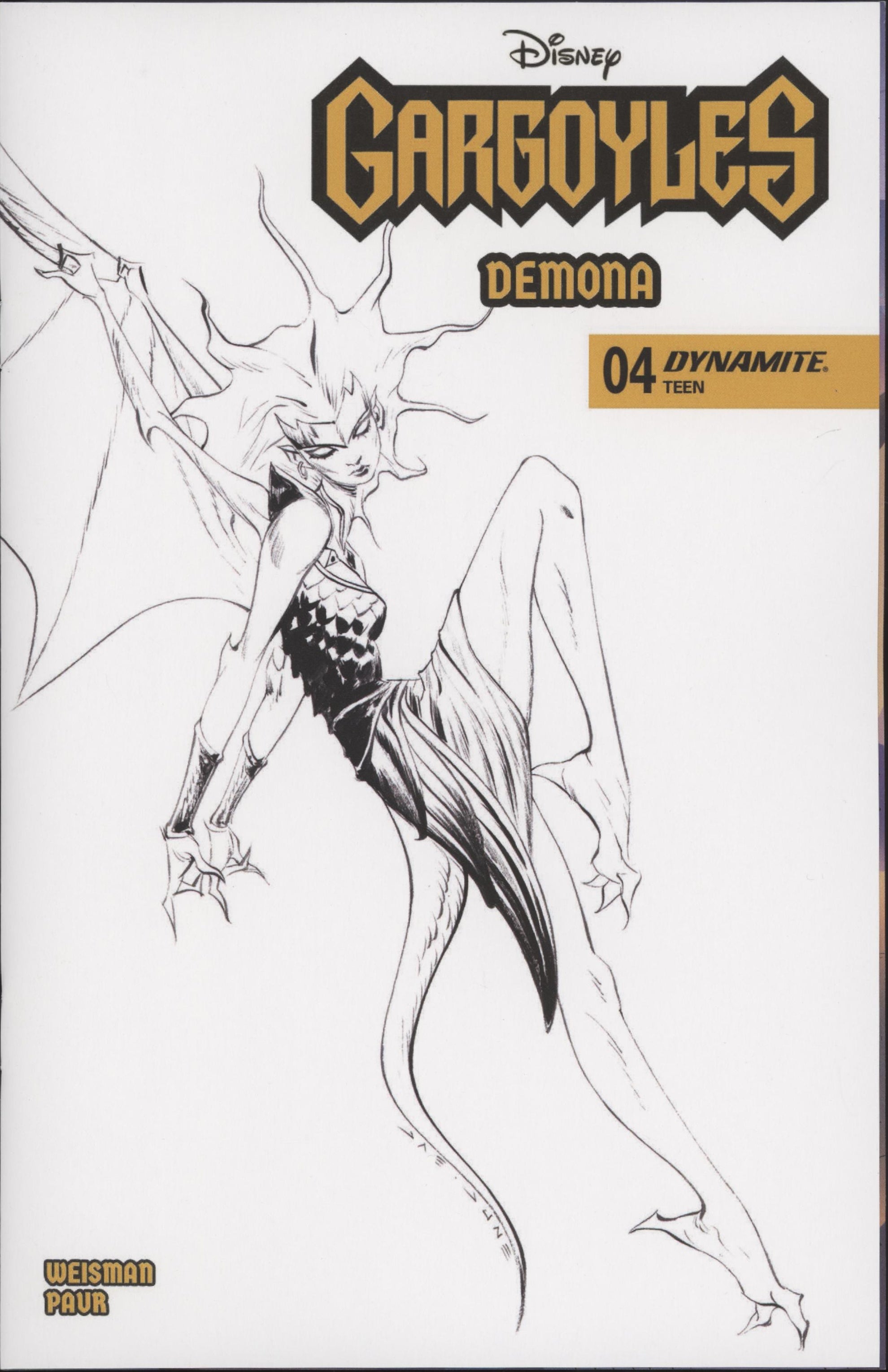 Gargoyles Demona #4 Cover G 1 in 10 Jae Lee Line Art Variant、DYNAMITE Entertainment、kayou