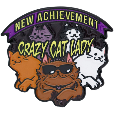 Dungeon Crawler Carl: New Achievement Crazy Cat Lady Enamel Pin、Foam Brain Games、kayou