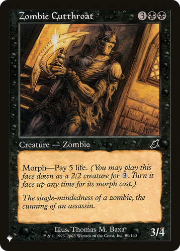 Zombie Cutthroat (LIST-SCG-81) - The List、Wizards of the Coast、kayou