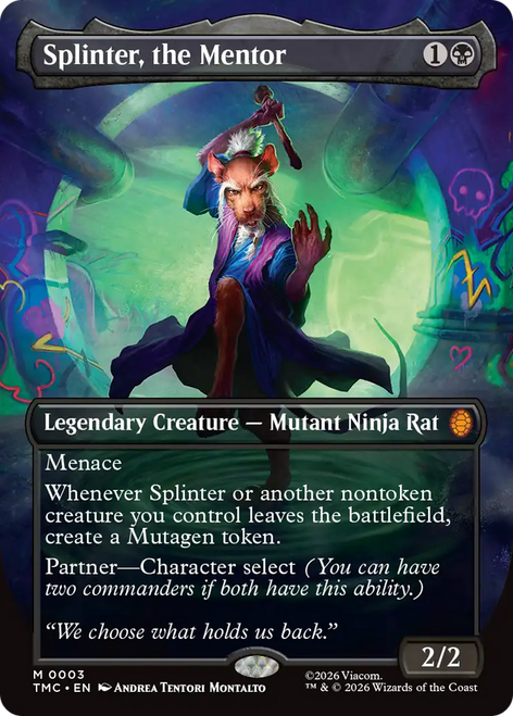 Splinter, the Mentor (Borderless Art Foil) | Teenage Mutant Ninja Turtles Eternal、Magic: The Gathering、kayou