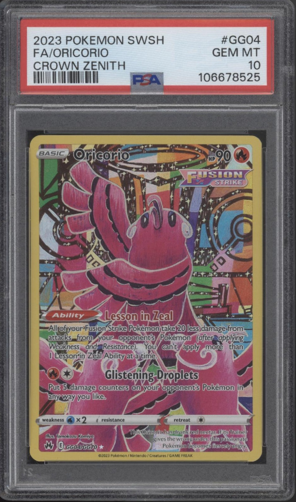 Oricorio Pokemon Crown Zenith Full Art #GG04 PSA 10、Collector Store LLC Gaming、kayou