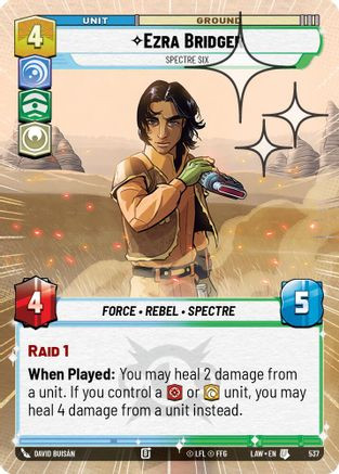 Ezra Bridger - Spectre Six (Hyperspace Foil) (537) - A Lawless Time Foil、Fantasy Flight Games、kayou
