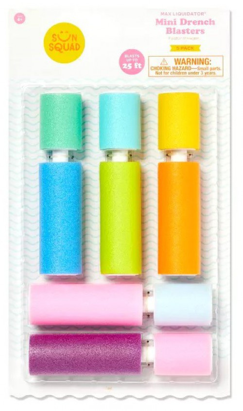 Sun Squad Max Liquidator Mini Drench Blasters Exclusive Water Blaster 5-Pack、ToyWiz、kayou