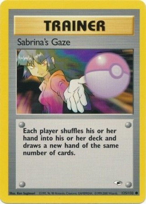Pokemon Trading Card Game Gym Heroes Common Sabrina's Gaze #125 Moderately Played、ToyWiz、kayou