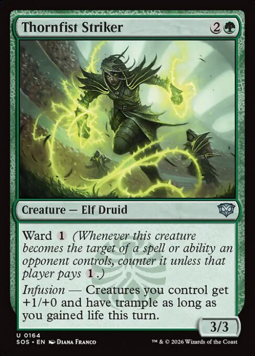 MtG Secrets of Strixhaven Uncommon Thornfist Striker #164、ToyWiz、kayou