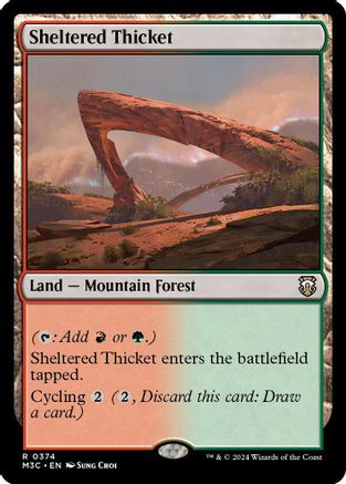 Sheltered Thicket (Ripple Foil) (M3C-374) - Modern Horizons 3 Commander Foil、Wizards of the Coast、kayou